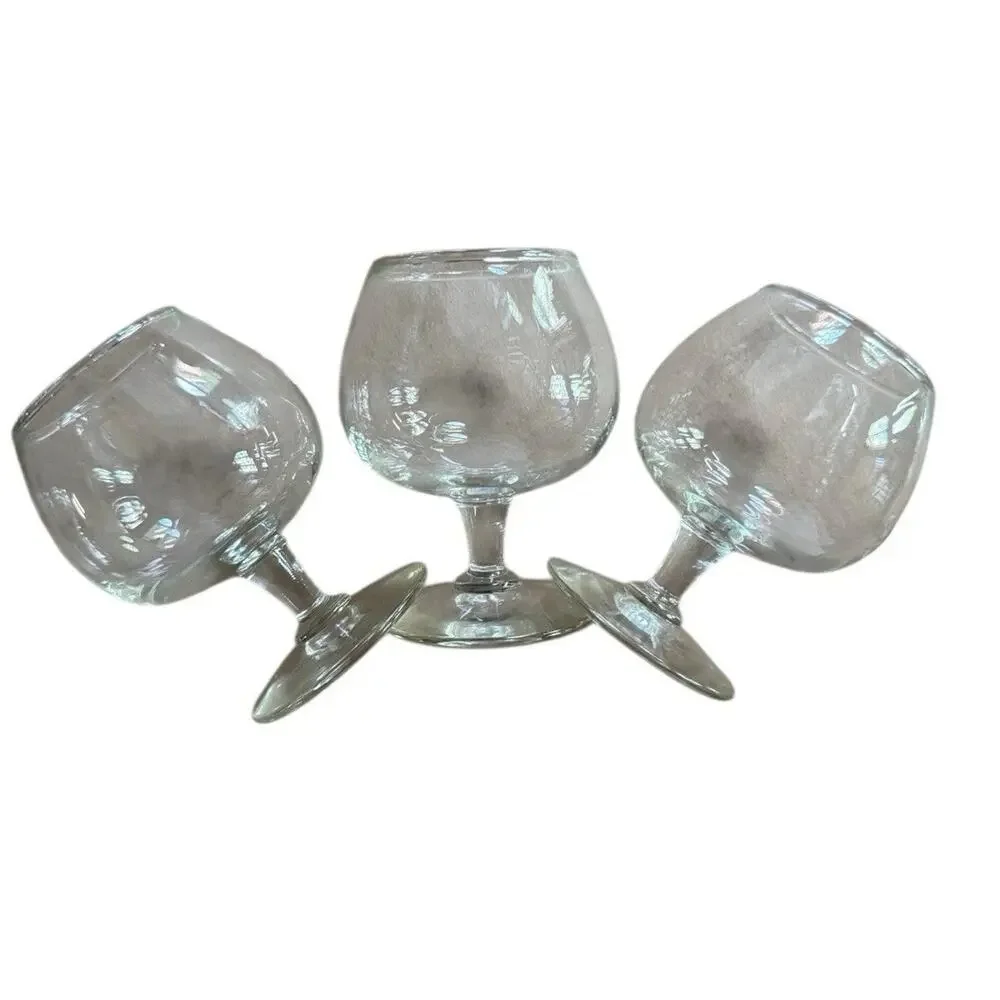 VTG Mini Brandy Snifters (3) Barware Man Cave Leisure Cognac‎ 4 Oz Cigar Party